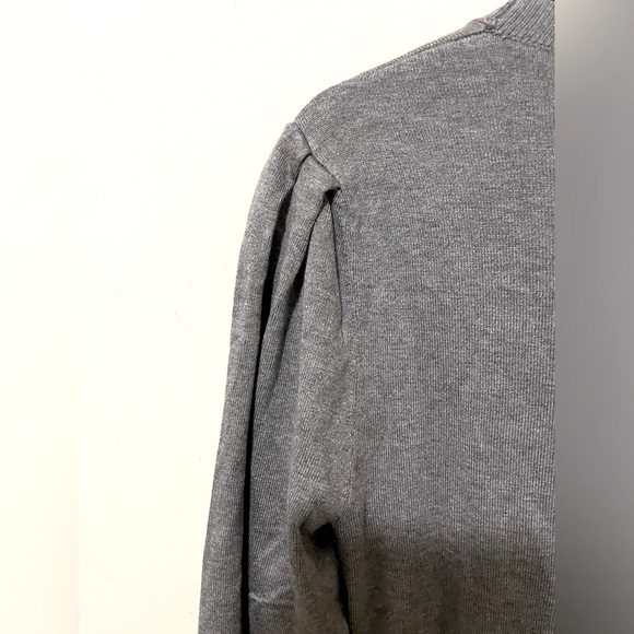 Sz S women Cielo Jeans USA crew neck puff sleeve soft and sexy stretch grey - Picture 10 of 14